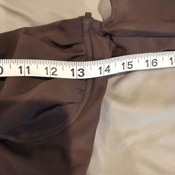 House of CB Naomi Halter Midi Dress Espresso Brown Back Zip Plus Cup Size XS - Picture 13 of 16